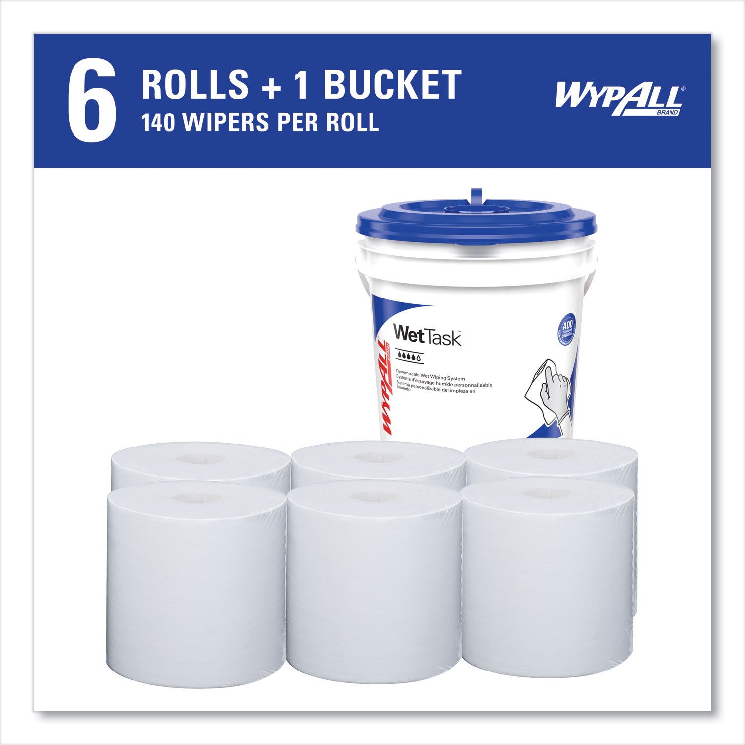 For Multi Surface - 6" Length x 12" Width - White - 140/Roll - 1 Carton