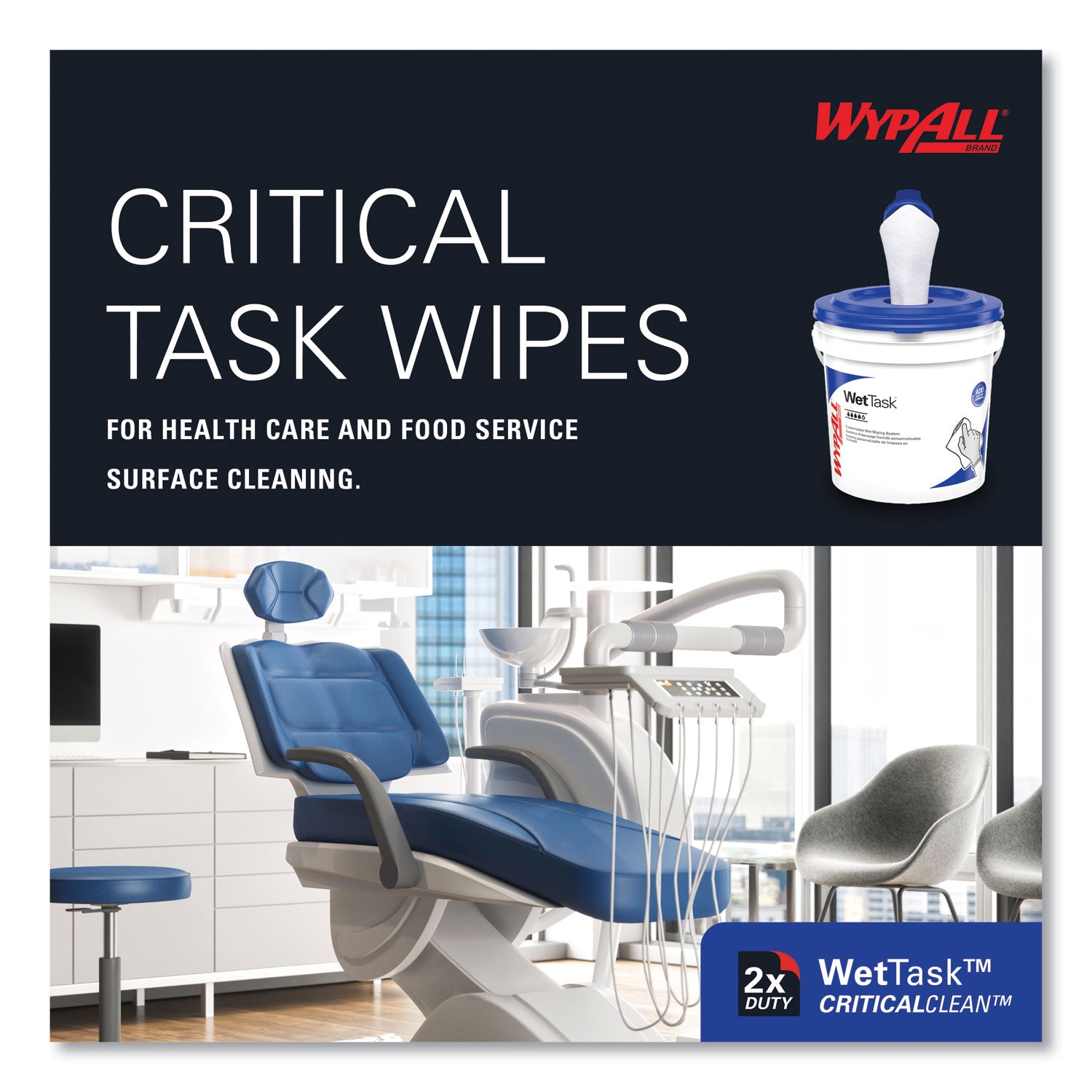 For Multi Surface - Wipe - 6" Length x 12" Width - Disinfectant - White - 140/Roll - 6 / Carton