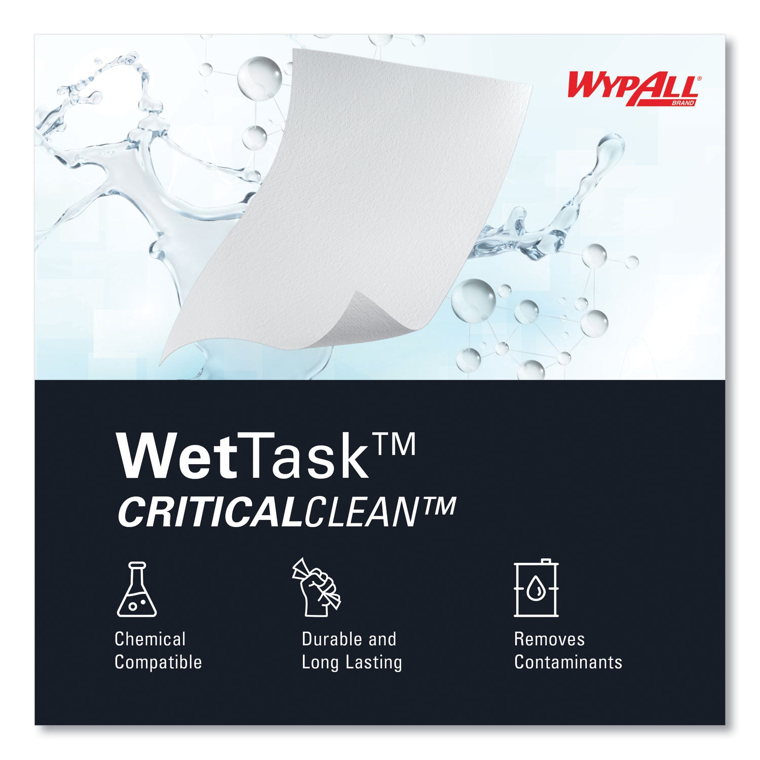 For Multi Surface - Wipe - 6" Length x 12" Width - Disinfectant - White - 140/Roll - 6 / Carton