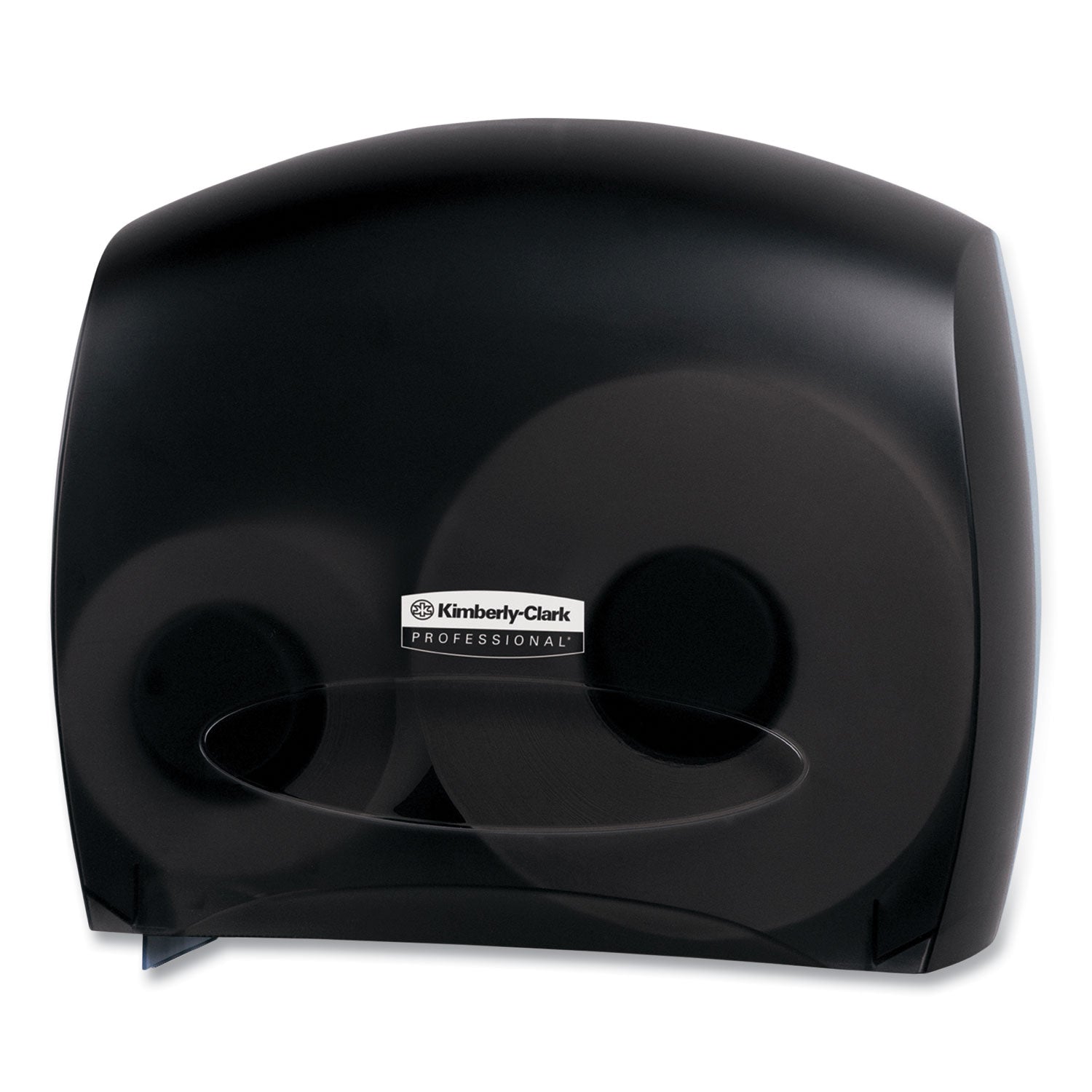 Roll Dispenser - 13.9" Height x 16" Width x 5.8" Depth - Black - Contemporary Style, Translucent - 1 Carton