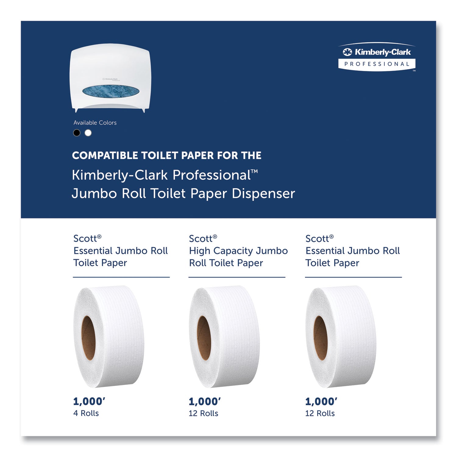 Jrt Jr. Escort Jumbo Roll Bath Tissue Dispenser, 16 X 5.75 X 13.88, Pearl White