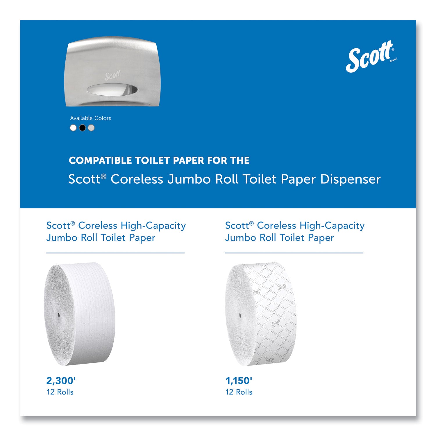 Roll Dispenser - 1 x Roll - 9.38" Roll Diameter - 9.8" Height x 14.3" Width x 6" Depth - Stainless Steel - 1 Carton