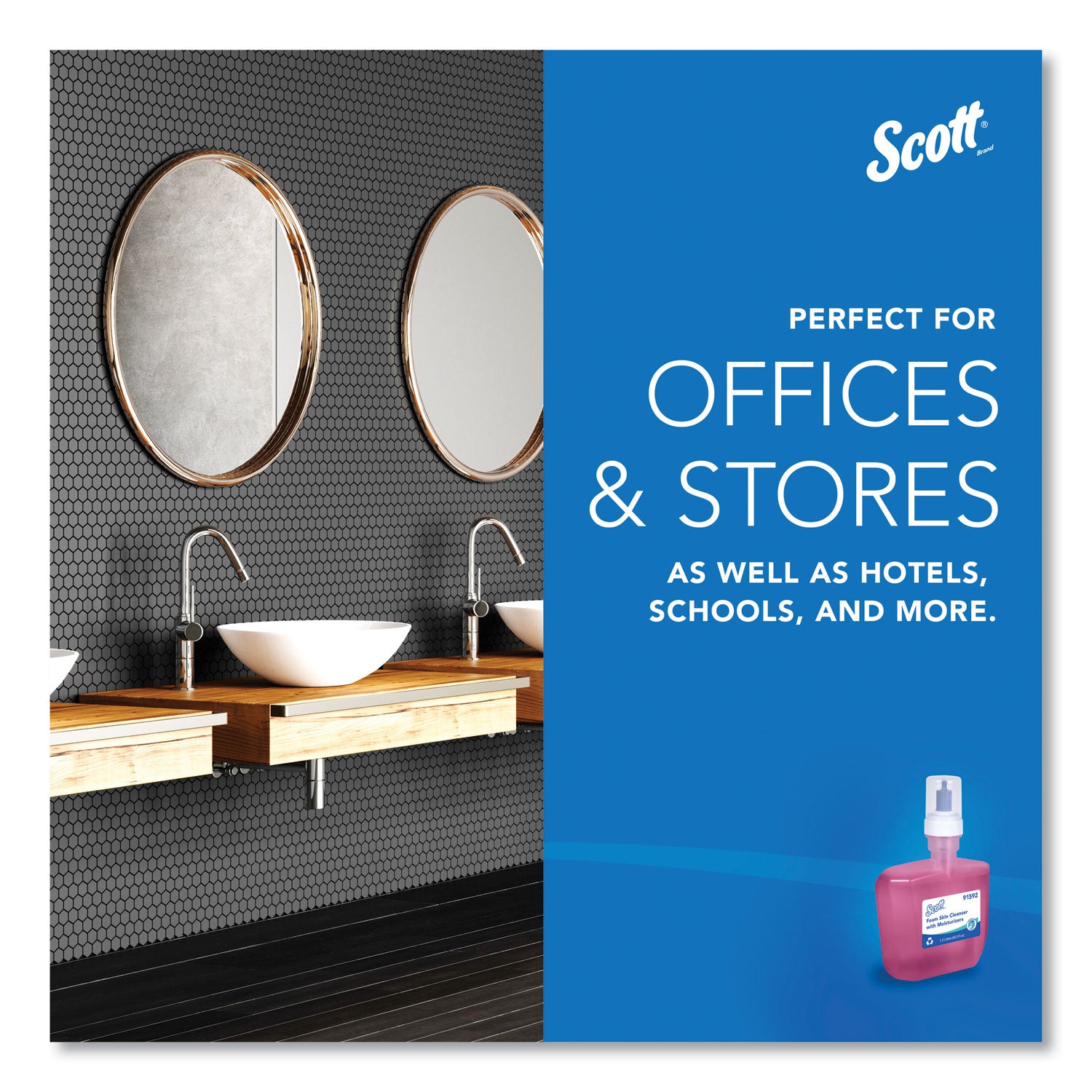 Scott Foam Hand Soap with Moisturizers - Foam - 1.27 quart - Floral - Hands-free Dispenser - For All Skin - Moisturising Hands-free Dispenser - 2 / Carton