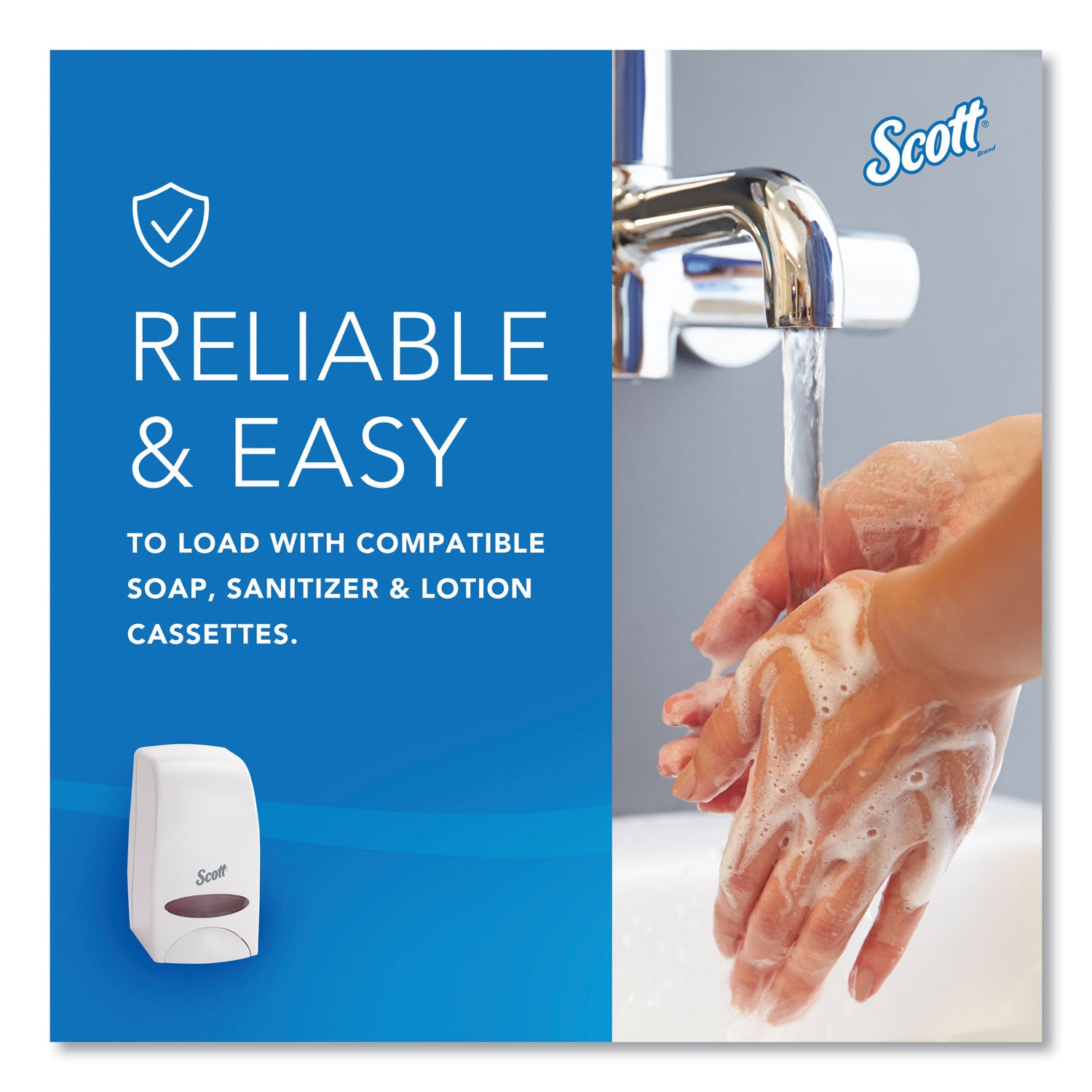 Essential Manual Skin Care Dispenser, 1,000 Ml, 5 X 5.25 X 8.38, White