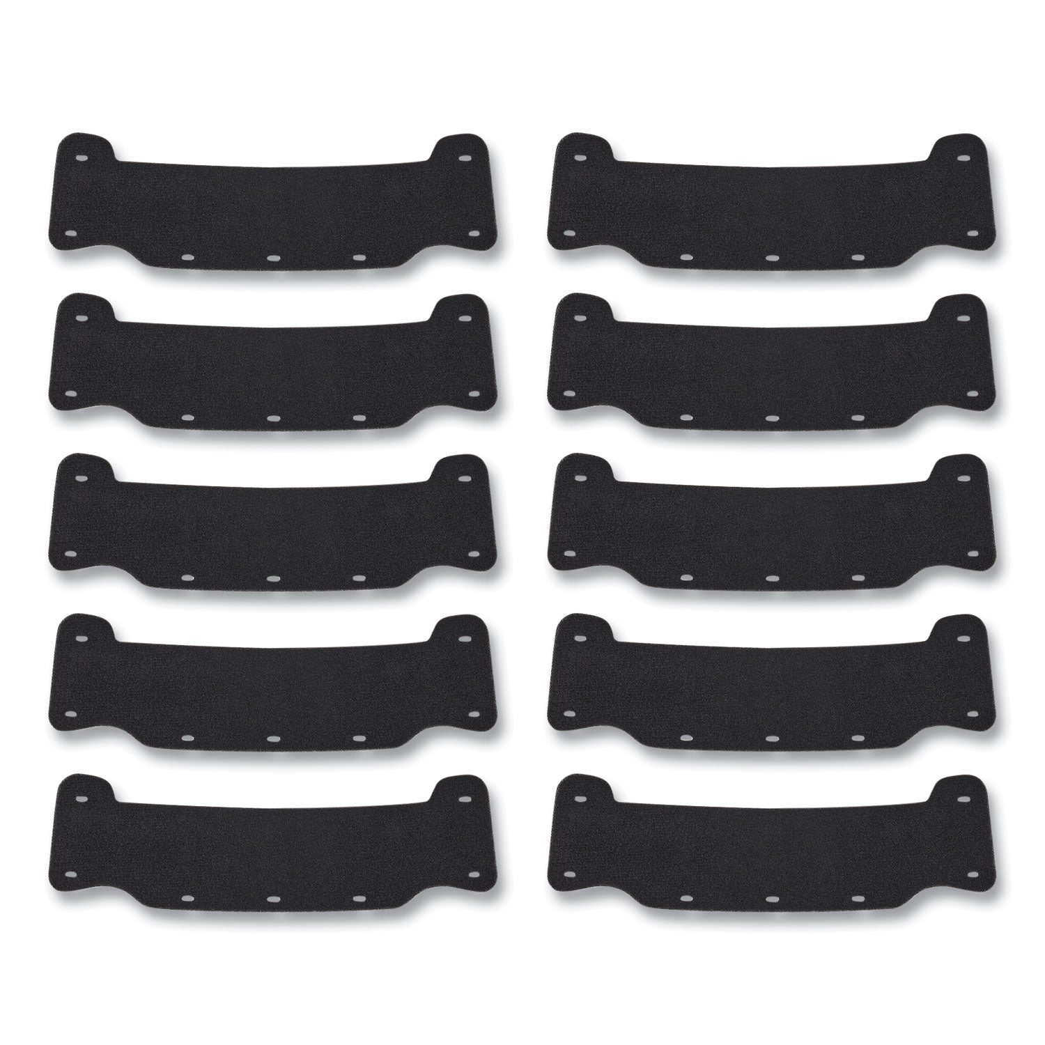 Skullerz 8990 Lightweight Hard Hat Sweatband Replacement, Polyester, Black, 10/Pack