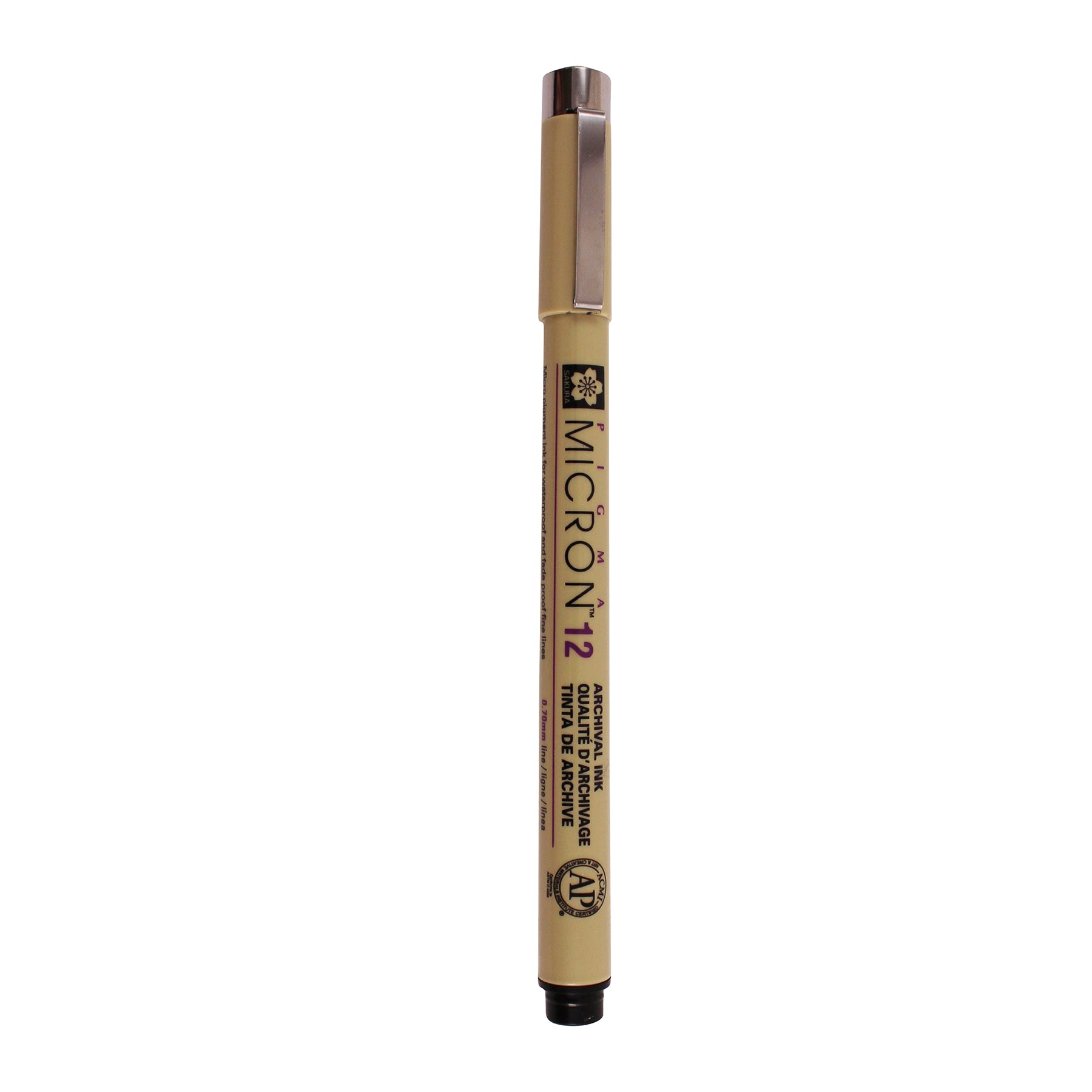 Pigma Micron Pen, Black, 0.70mm Size 12
