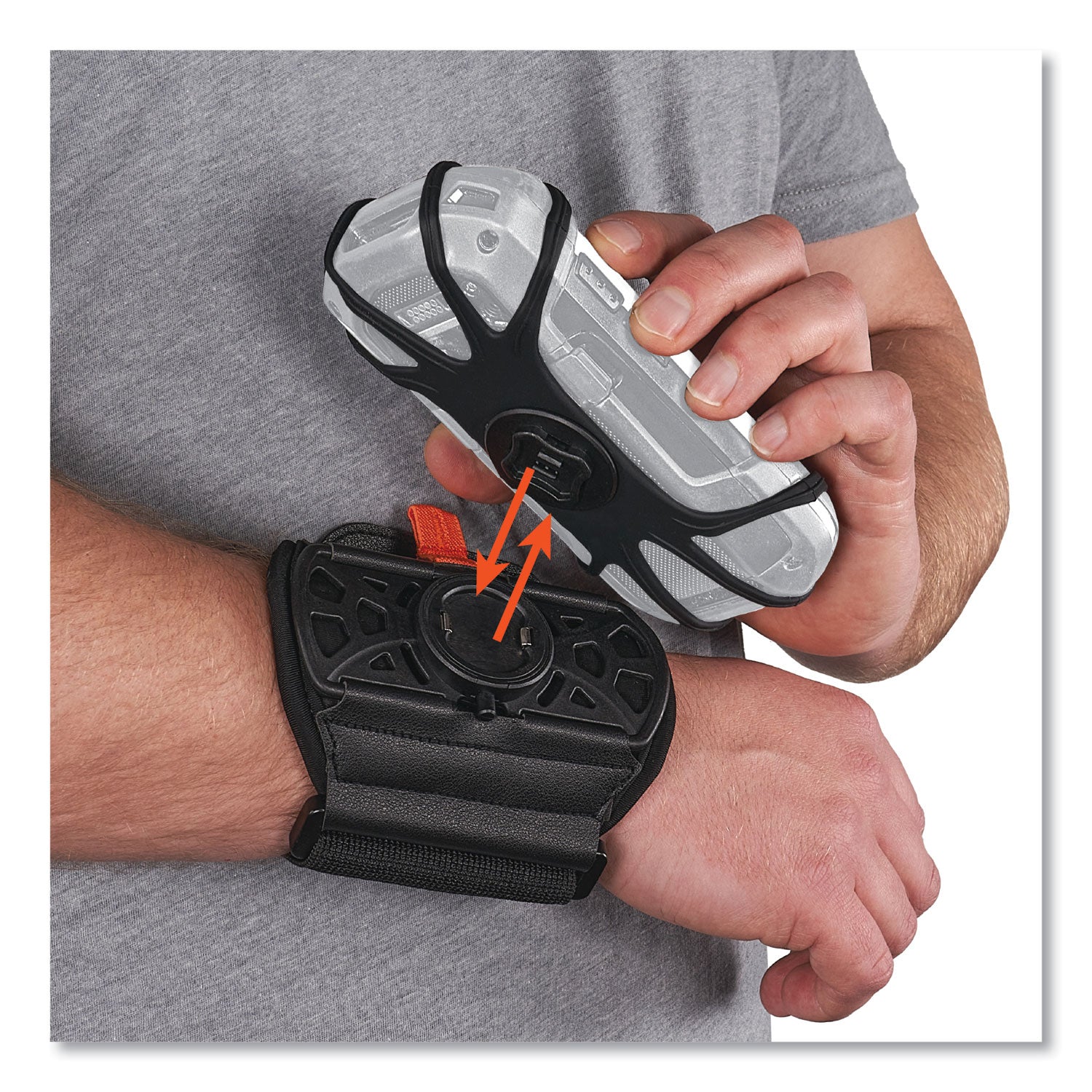 Ergodyne Squids 5545 Wrist Mount, Black, Landscape/Portrait Orientation, 360° Rotation, Fits Scanner, Mobile Computer, Smartphone, Stylus, Tool, Includes Extended Strap, 1 Each