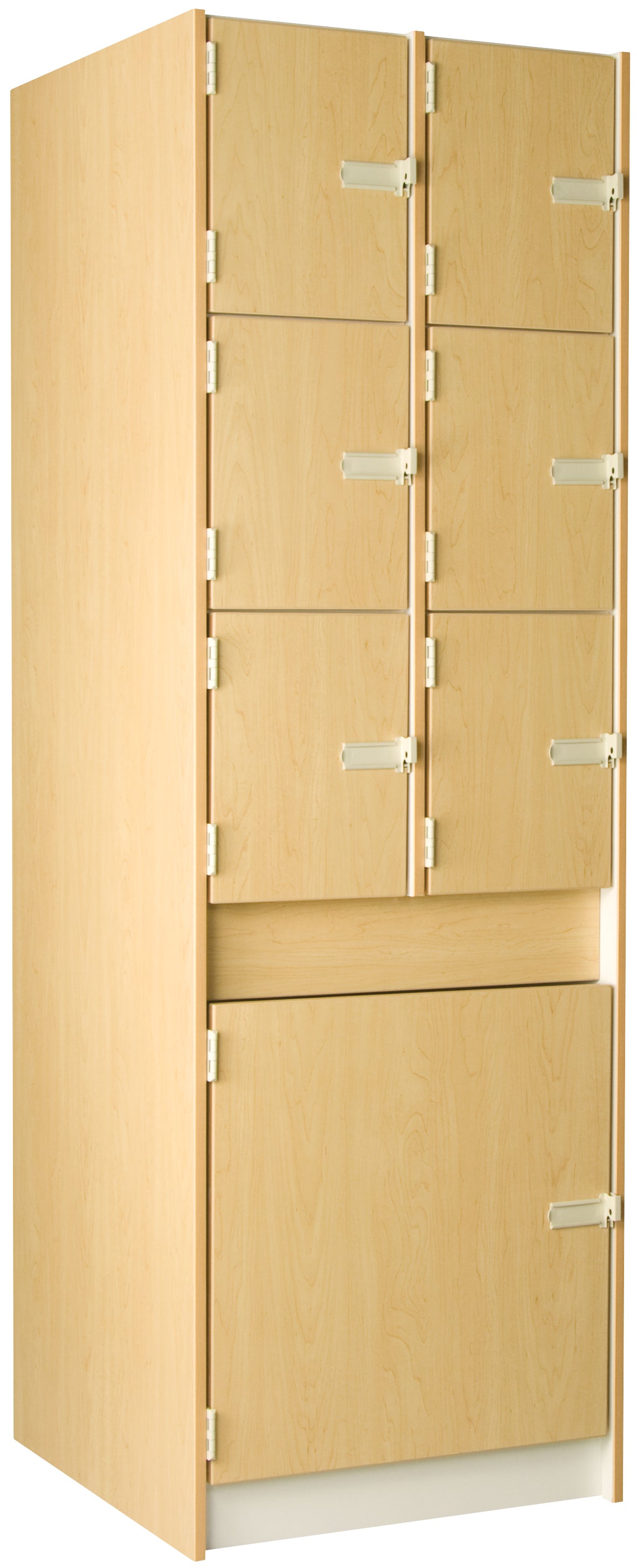 Deep Instrument Storage, Door Style: Solid Doors, Battle Creek Oak, 84"H x 27"W x 29"D, 270LB