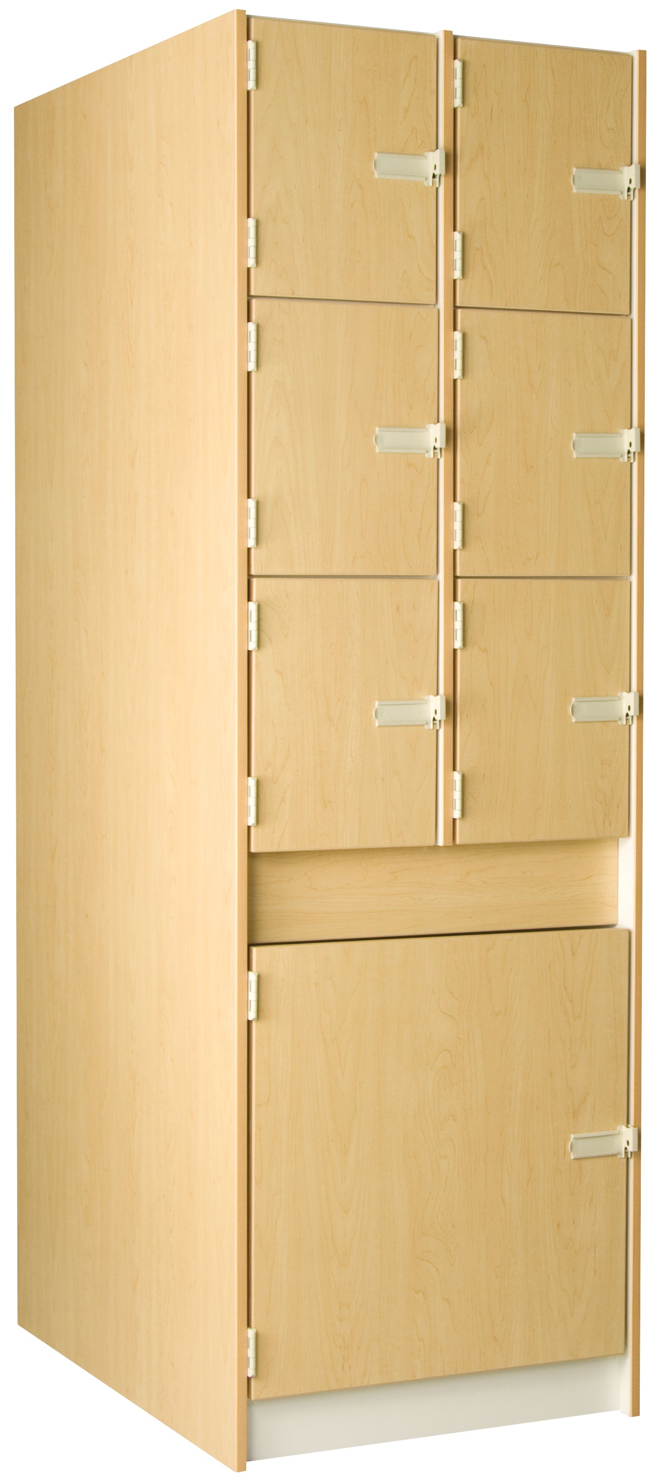 Deep Instrument Storage, Door Style: Solid Doors, Battle Creek Oak, 84"H x 27"W x 40"D, 341LB