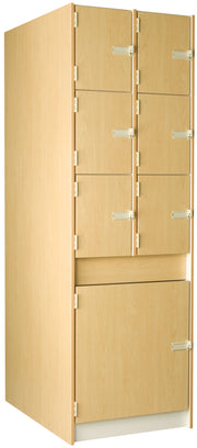 Deep Instrument Storage, Door Style: Solid Doors, Battle Creek Oak, 84"H x 27"W x 40"D, 341LB
