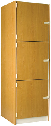 Deep Instrument Storage, Door Style: Solid Doors, Battle Creek Oak, 84"H x 27"W x 29"D, 222LB