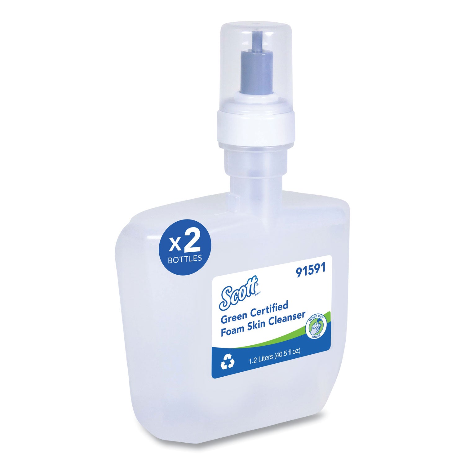 Scott Green Certified Foam Hand Soap - Foam - 1.27 quart - Applicable on Hand - Dye-free, Fragrance-free - 2 / Carton
