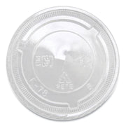 PET Lids, X Straw Hole, Fits 8 oz to 10 oz Cold Cups, Plastic, Clear, 1,000/Carton