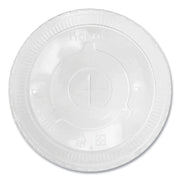 PET Lids, Flat Lid, Fits 32 oz Cold Cups, Plastic, Clear, 600/Carton
