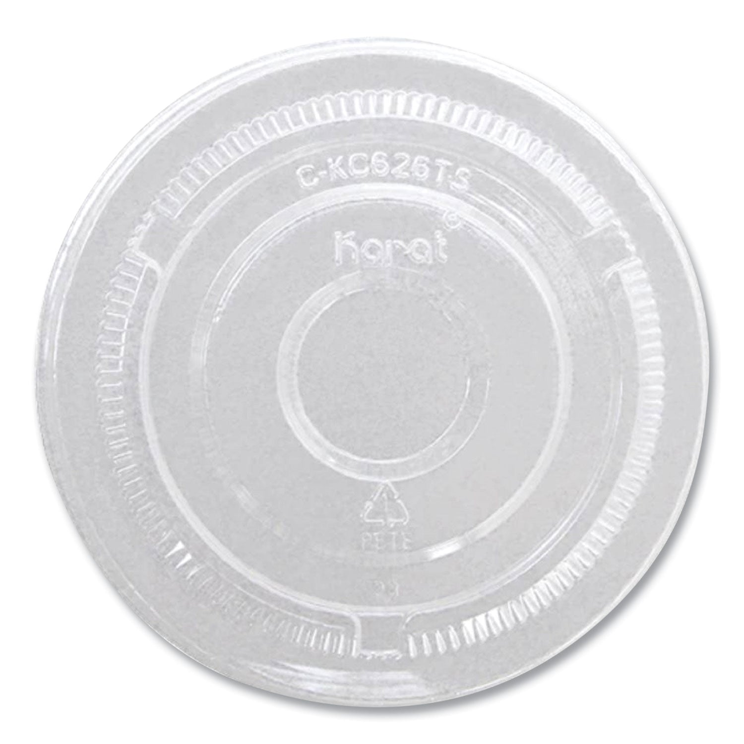 PET Lids, No Hole Flat Lid, 12 oz to 24 oz Cold Cups, Plastic, Clear, 1,000/Carton