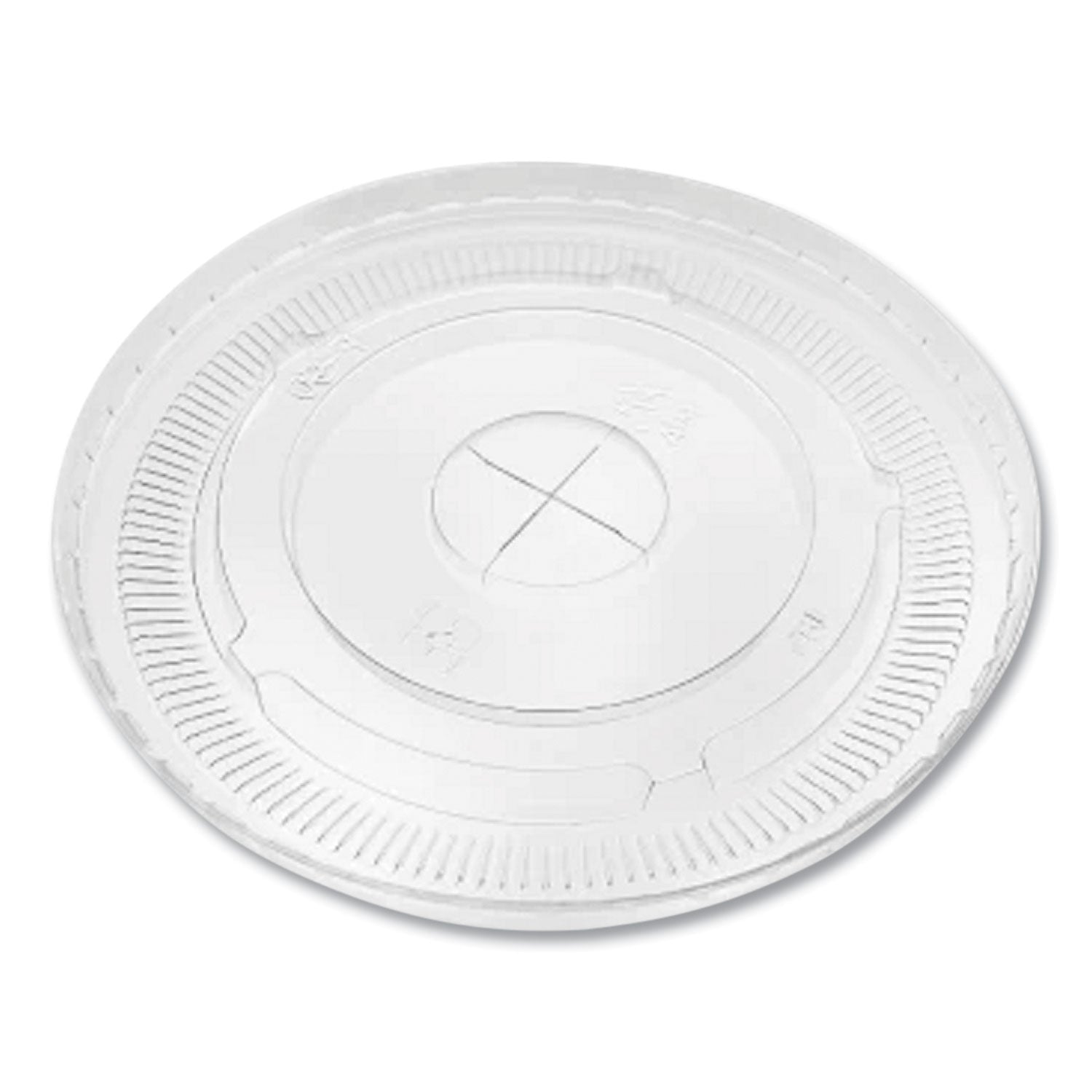 PET Lids, Flat Lid, Fits 12 oz to 22 oz Cold Cups, Plastic, Clear, 1,000/Carton