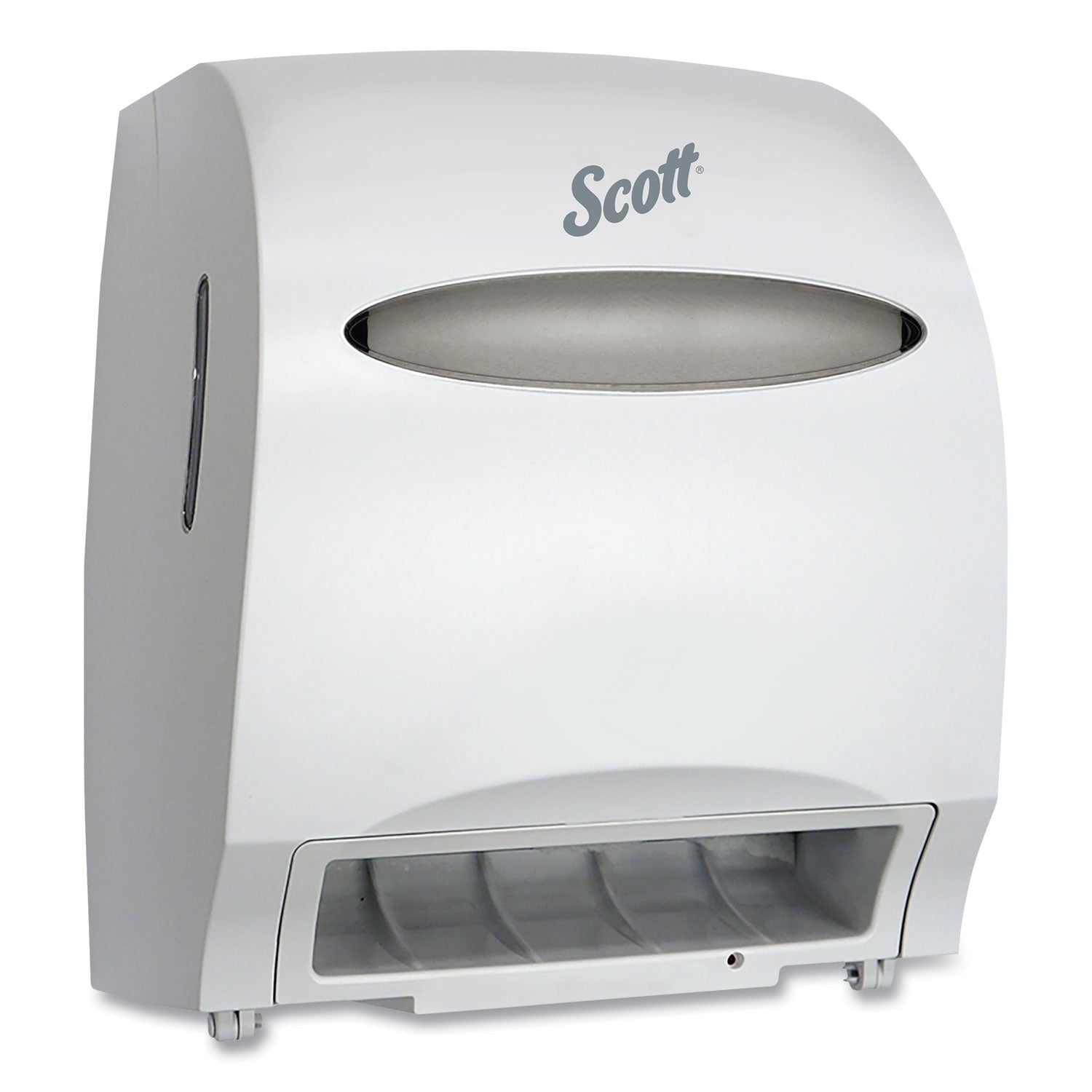 Scott Essential Automatic Hard Roll Towel Dispenser - Touchless Dispenser - 15.8" Height x 12.7" Width x 9.6" Depth - White - Durable, Key Lock, Jam Resistant - 1 Carton