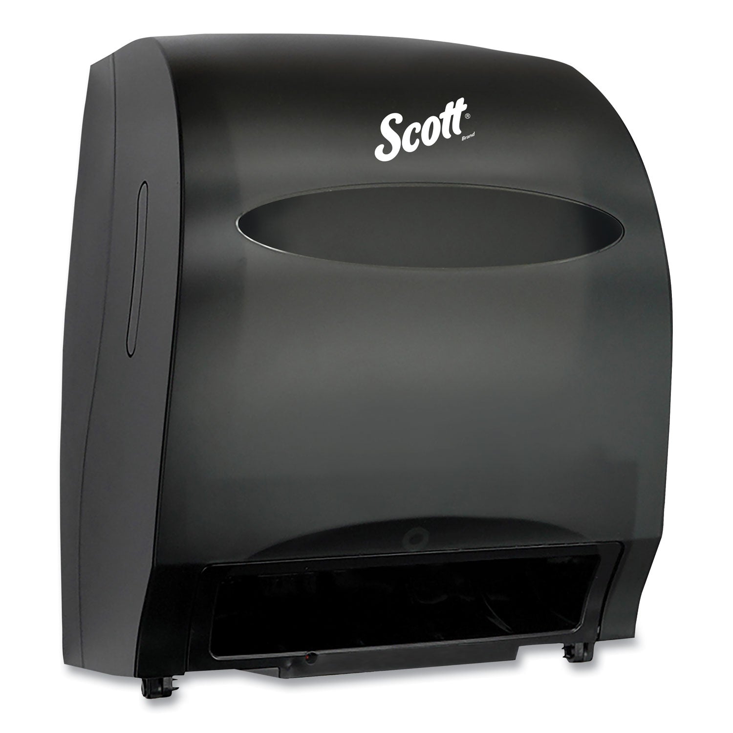 Scott Essential Automatic Hard Roll Towel Dispenser - Touchless Dispenser - 15.8" Height x 12.7" Width x 9.6" Depth - Black - Durable, Key Lock, Jam Resistant, Emergency Feed Knob, Spring Lock - 1 Carton