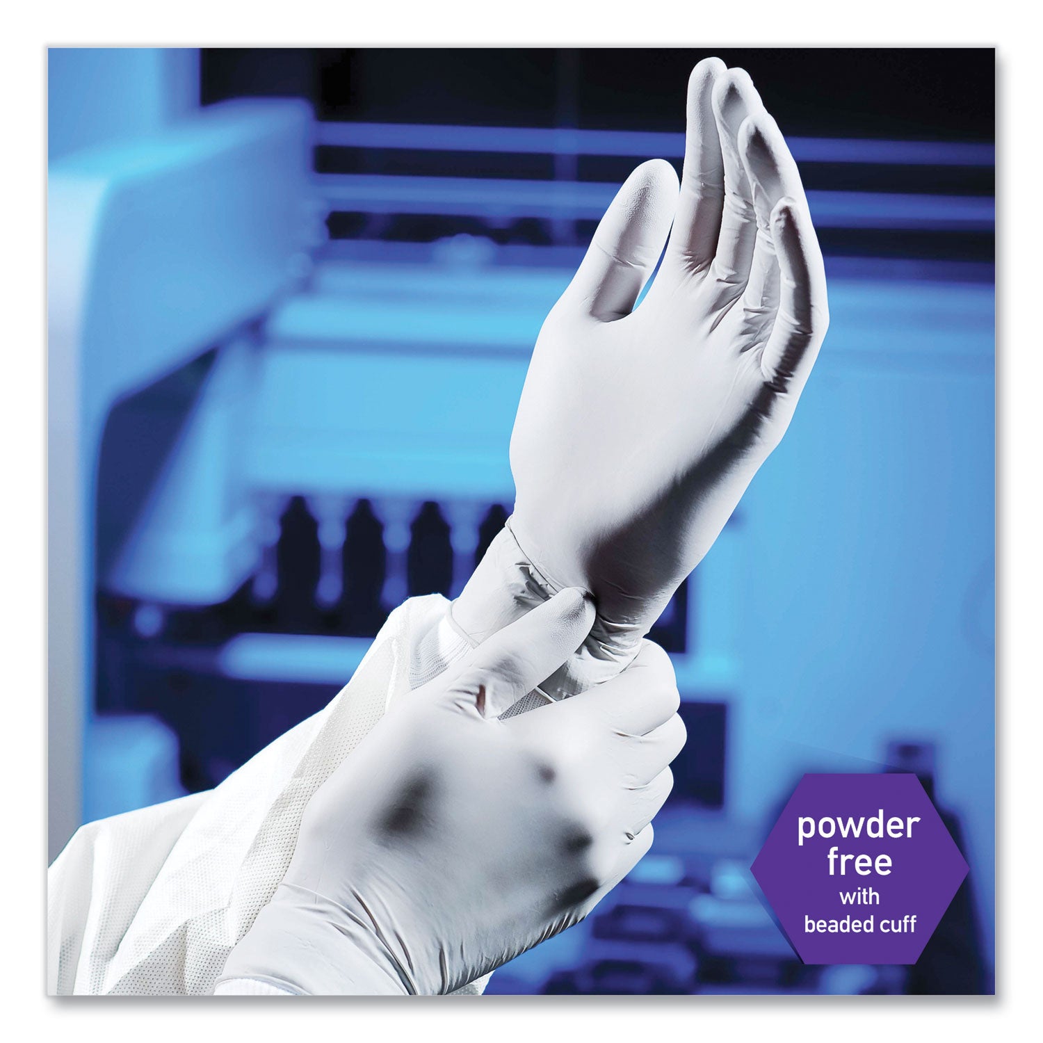 Sterling Nitrile Exam Gloves, Powder-Free, Gray, 242 Mm Length, Small, 200/box