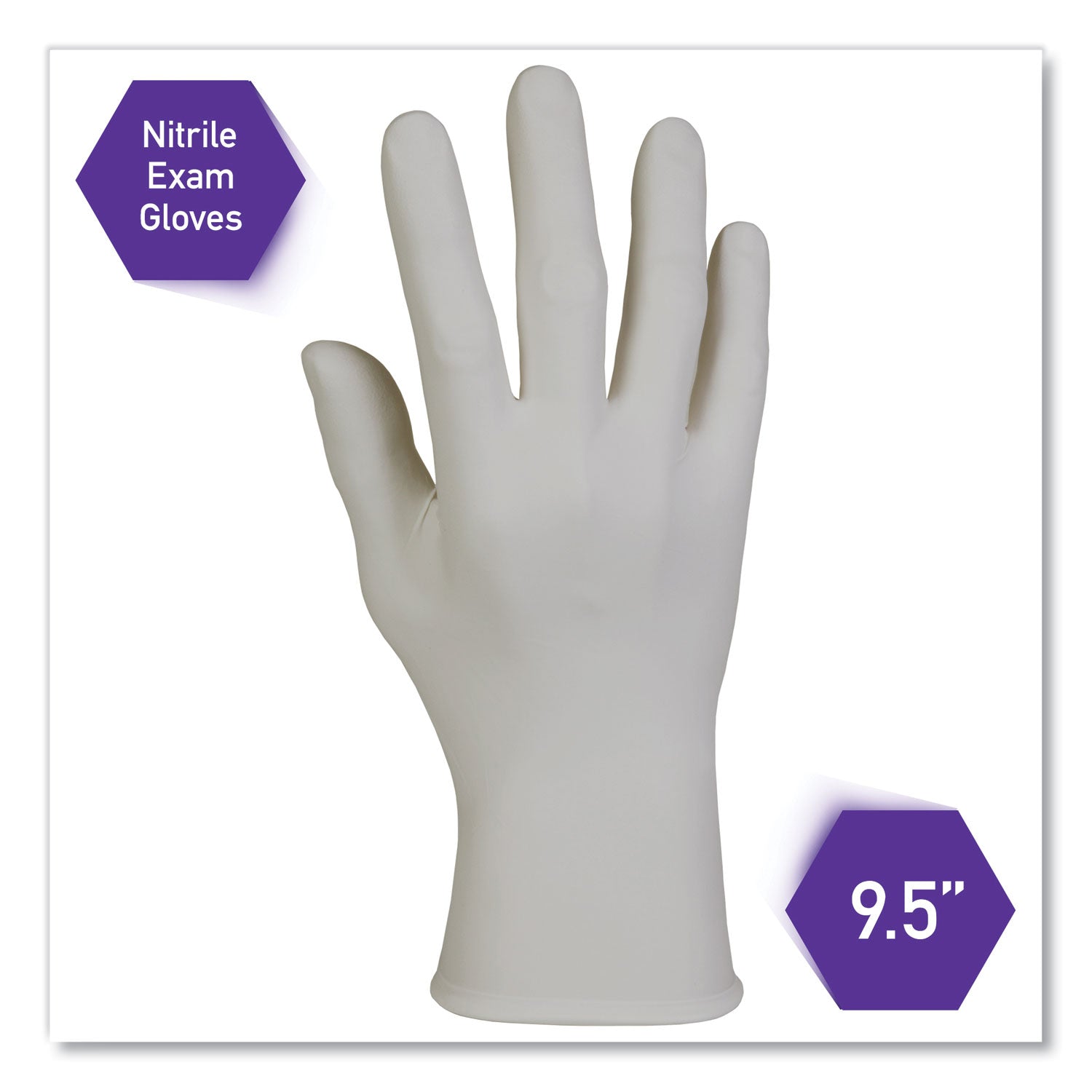Sterling Nitrile Exam Gloves, Powder-Free, Gray, 242 Mm Length, Medium, 200/box