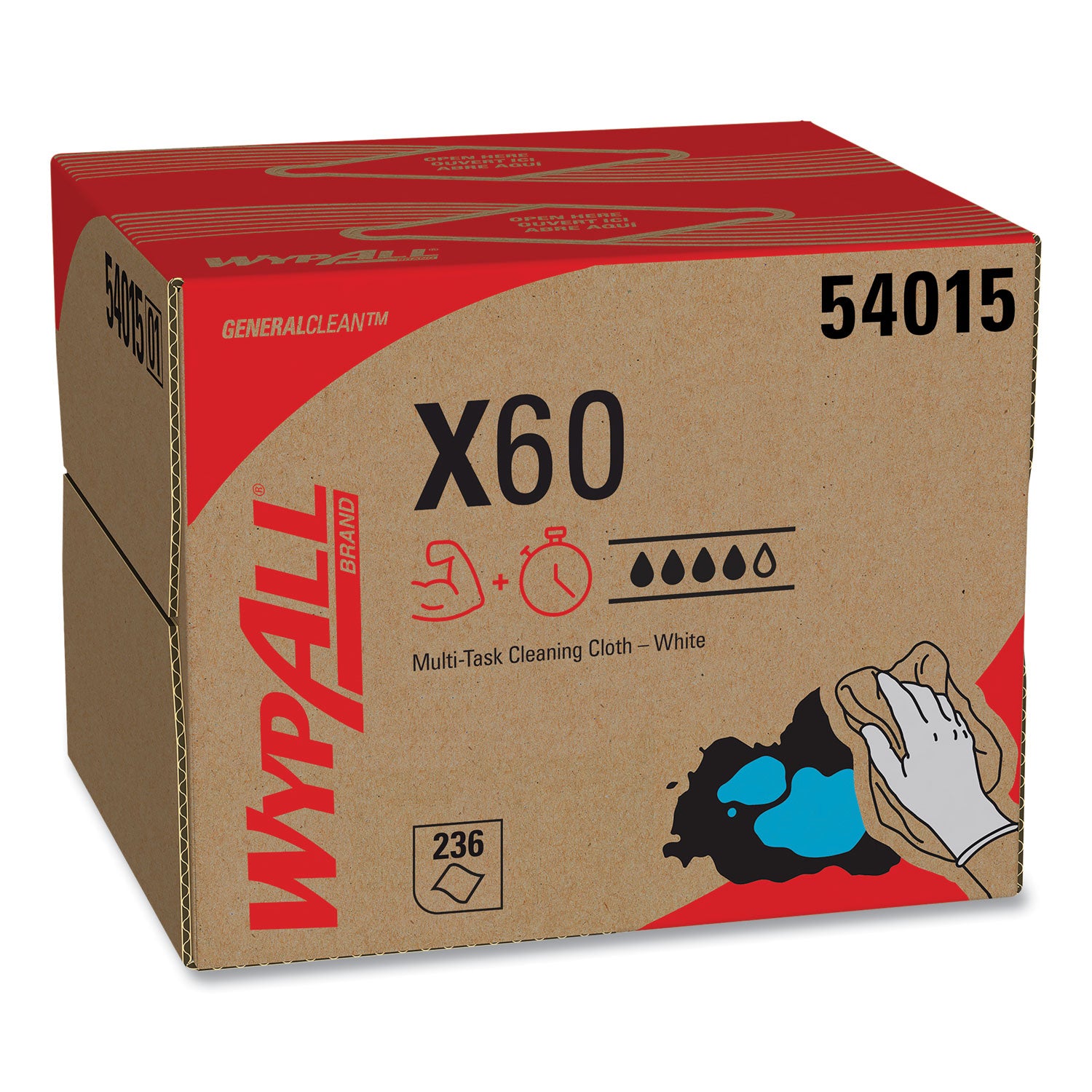 11.10" Width x 16.80" Length - White - Cloth/ - 236 / Carton
