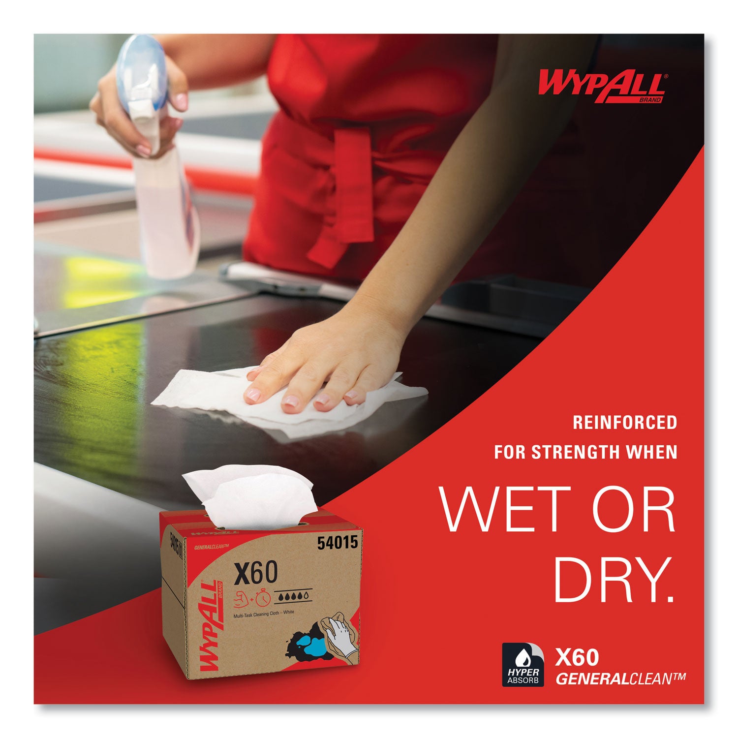 11.10" Width x 16.80" Length - White - Cloth/ - 236 / Carton
