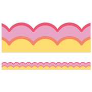 Happily Ever Elementary Retro Remix Warm Waves Scalloped Bulletin Board Borders, 39 Feeet