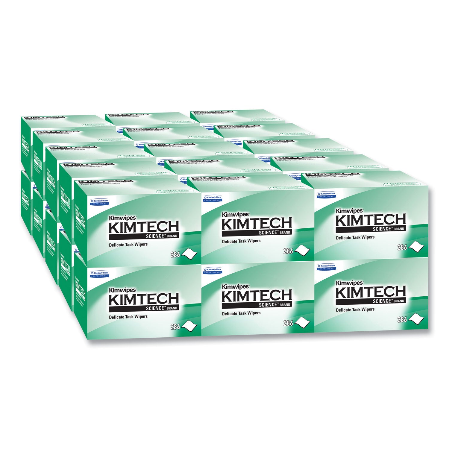 KIMTECH Science Kimwipes Delicate Task Wipers, 1 Ply, 4.39" x 8.20", White, Virgin Fiber, 286 Wipes per Pack, 1 Carton