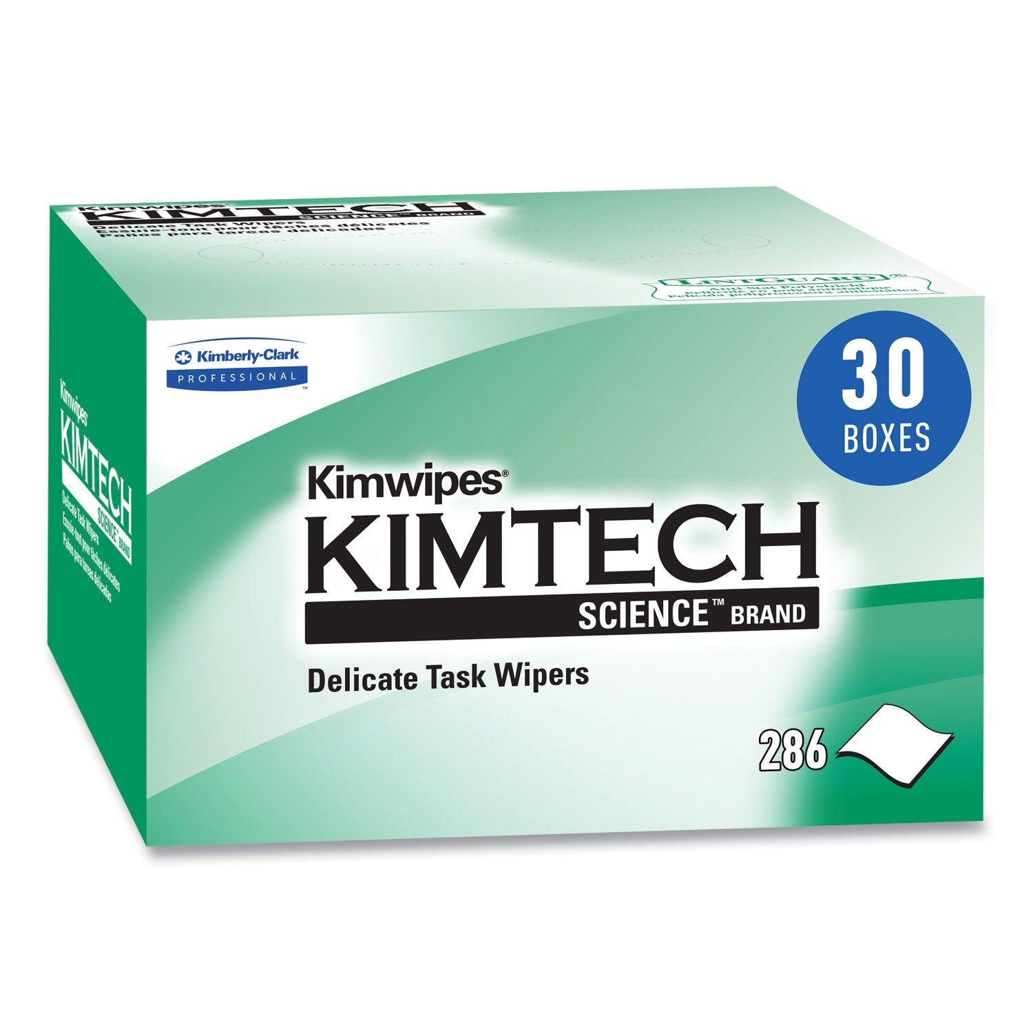 KIMTECH Science Kimwipes Delicate Task Wipers, 1 Ply, 4.39" x 8.20", White, Virgin Fiber, 286 Wipes per Pack, 1 Carton
