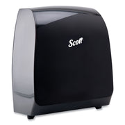 Scott Pro Manual Hard Roll Towel Dispenser - Roll Dispenser - 16.4" Height x 12.7" Width x 9.2" Depth - Black - Translucent, Durable, Key Lock - 1 Each