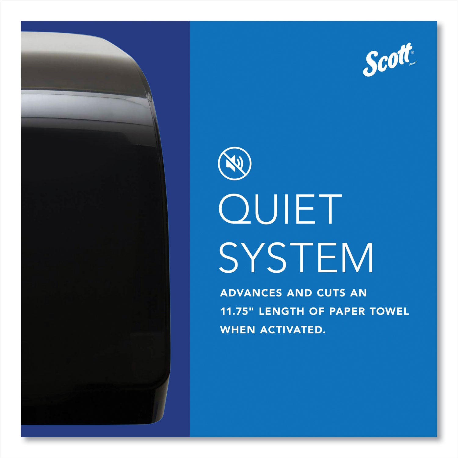 Scott Pro Manual Hard Roll Towel Dispenser - Roll Dispenser - 16.4" Height x 12.7" Width x 9.2" Depth - Black - Translucent, Durable, Key Lock - 1 Each