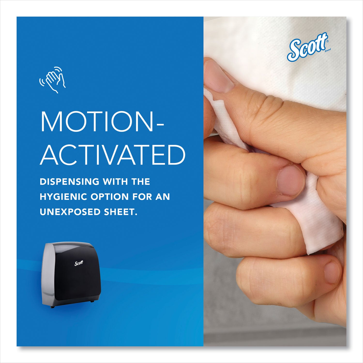 Scott Pro Automatic Hard Roll Towel Dispenser - Touchless Dispenser - 16.4" Height x 12.7" Width x 9.2" Depth - Black - Touch-free - 1 Each