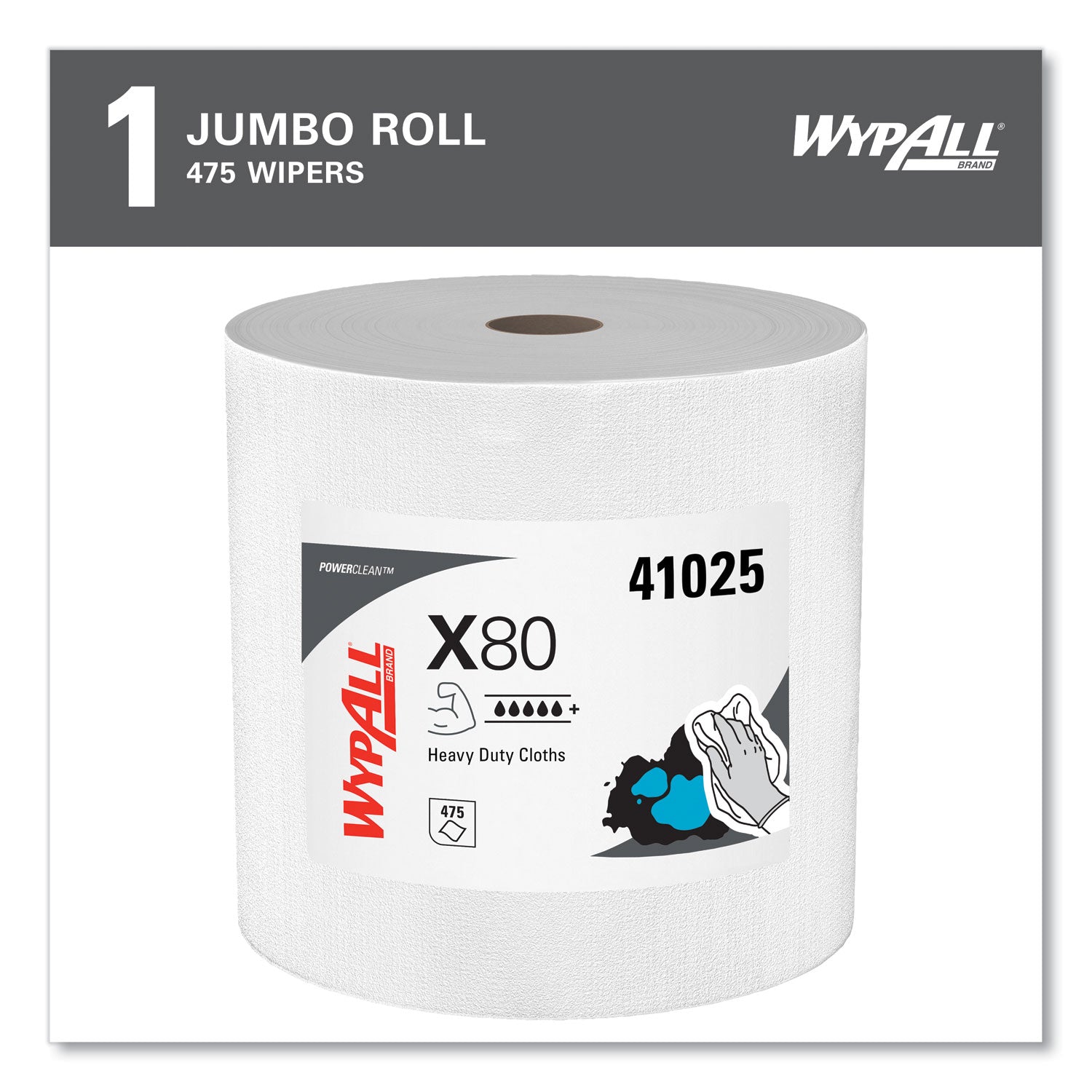 For Industry, Manufacturing Facility - 12.20" Length x 12.50" Width - Recommended For: Oil Remover, Solvent Remover, Grease Remover, Grime Remover, Water Absorber - Absorbent, Durable, Strong, Reusable, Reinforced - White - 1 Roll