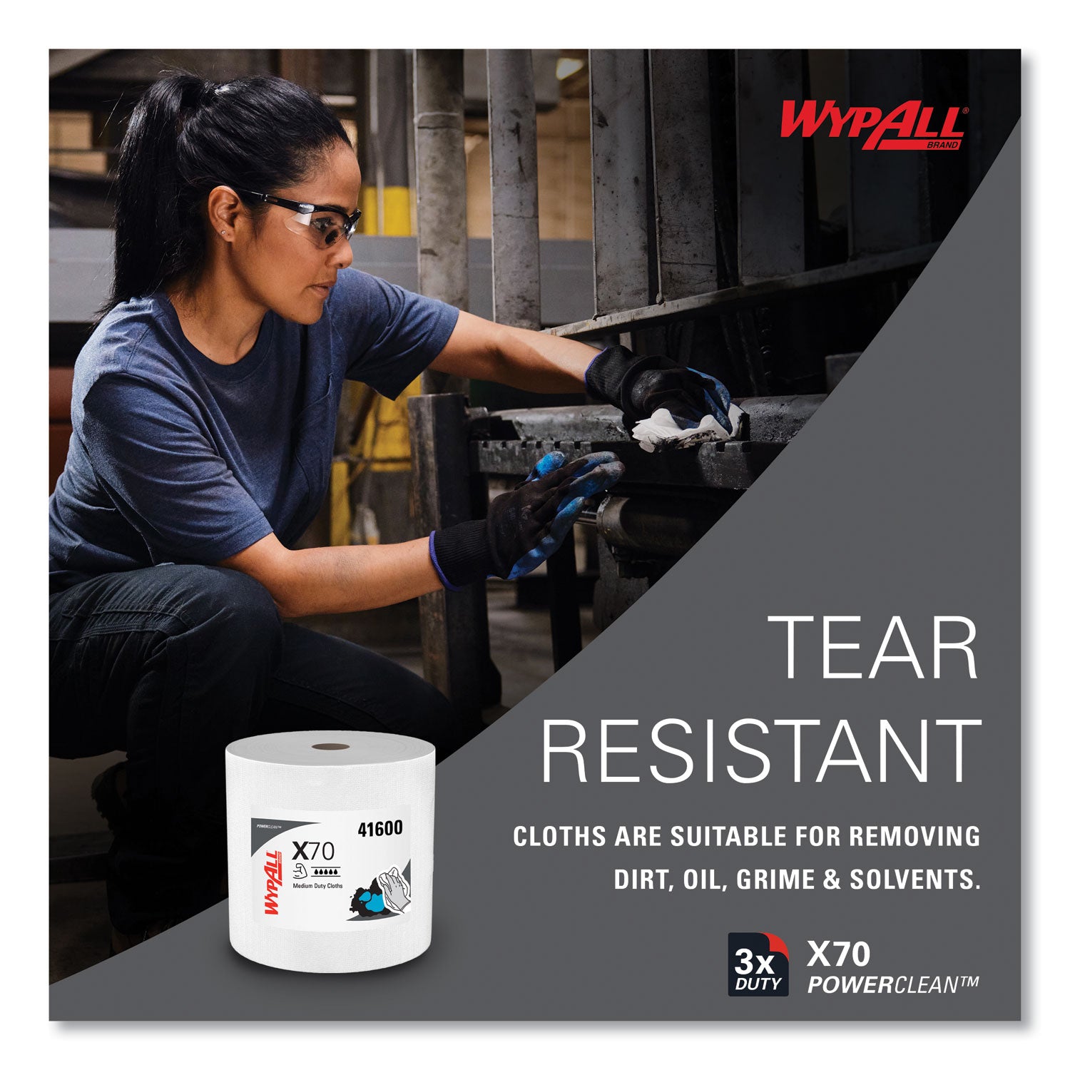 12.50" Width x 12.20" Length - 870 Sheets/Roll - White - Hydroknit - 1 Carton