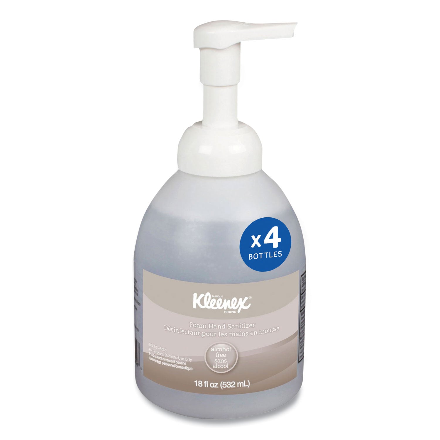 Scott Hand Sanitizer Foam - 18 fl oz - Pump Bottle Dispenser - Kill Germs - Hand - Moisturizing - Clear - Non-flammable, Dye-free, Fragrance-free - 4 / Carton