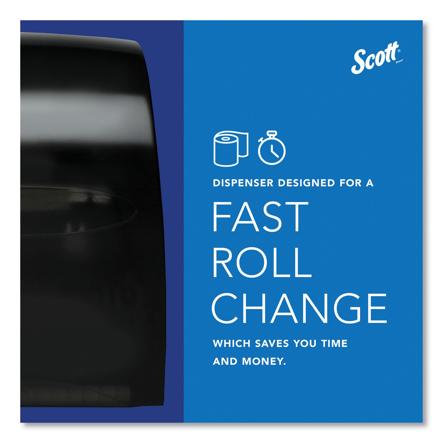 Scott Essential Manual Hard Towel Dispenser - Touchless Dispenser - 16.1" Height x 12.6" Width x 10.2" Depth - Black - 1 Carton