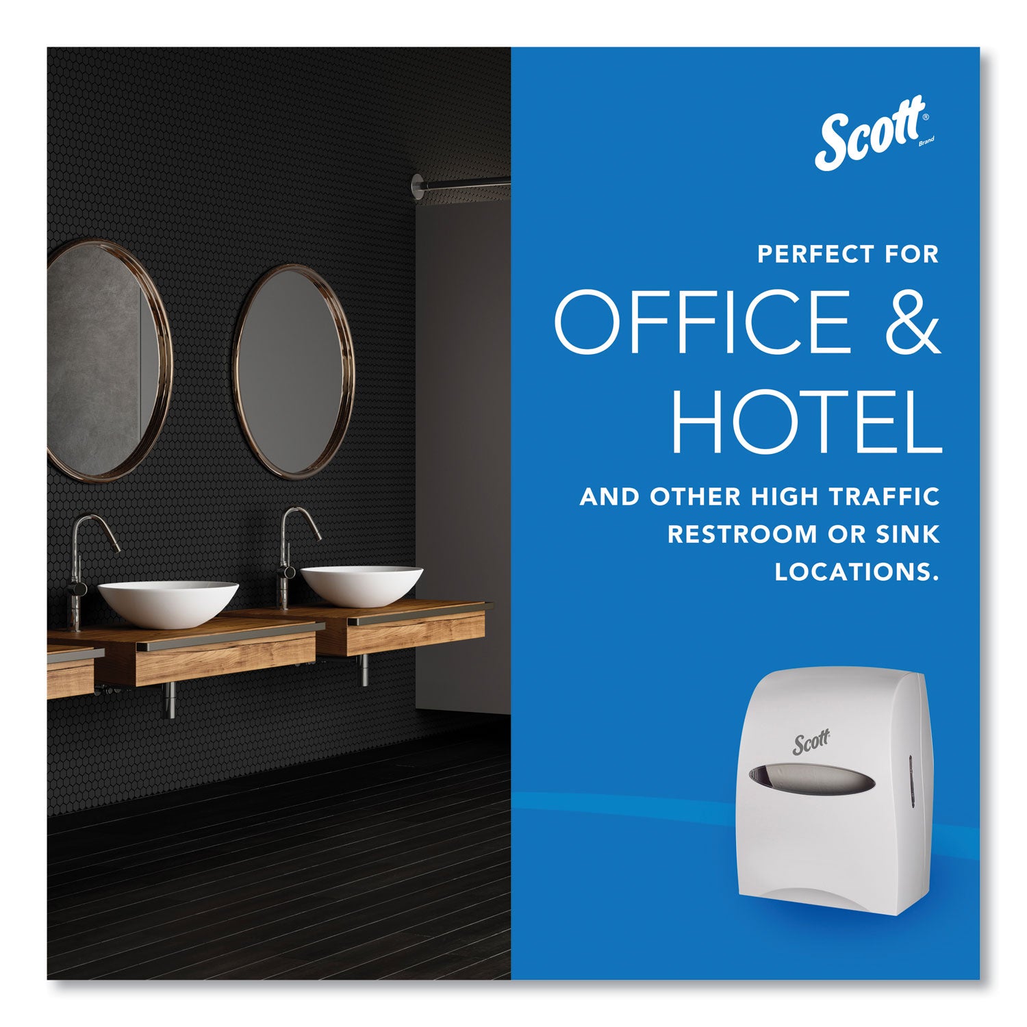 Scott Essential Manual Hard Towel Dispenser - Touchless Dispenser - 16.1" Height x 12.6" Width x 10.2" Depth - White - 1 Carton