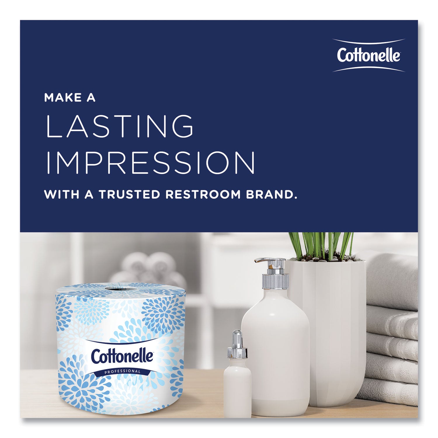 Cottonelle Professional Standard Roll Toilet Paper - 2 Ply - 4" Width x 4" Length - 451 Sheets/Roll - White - 20 / Carton