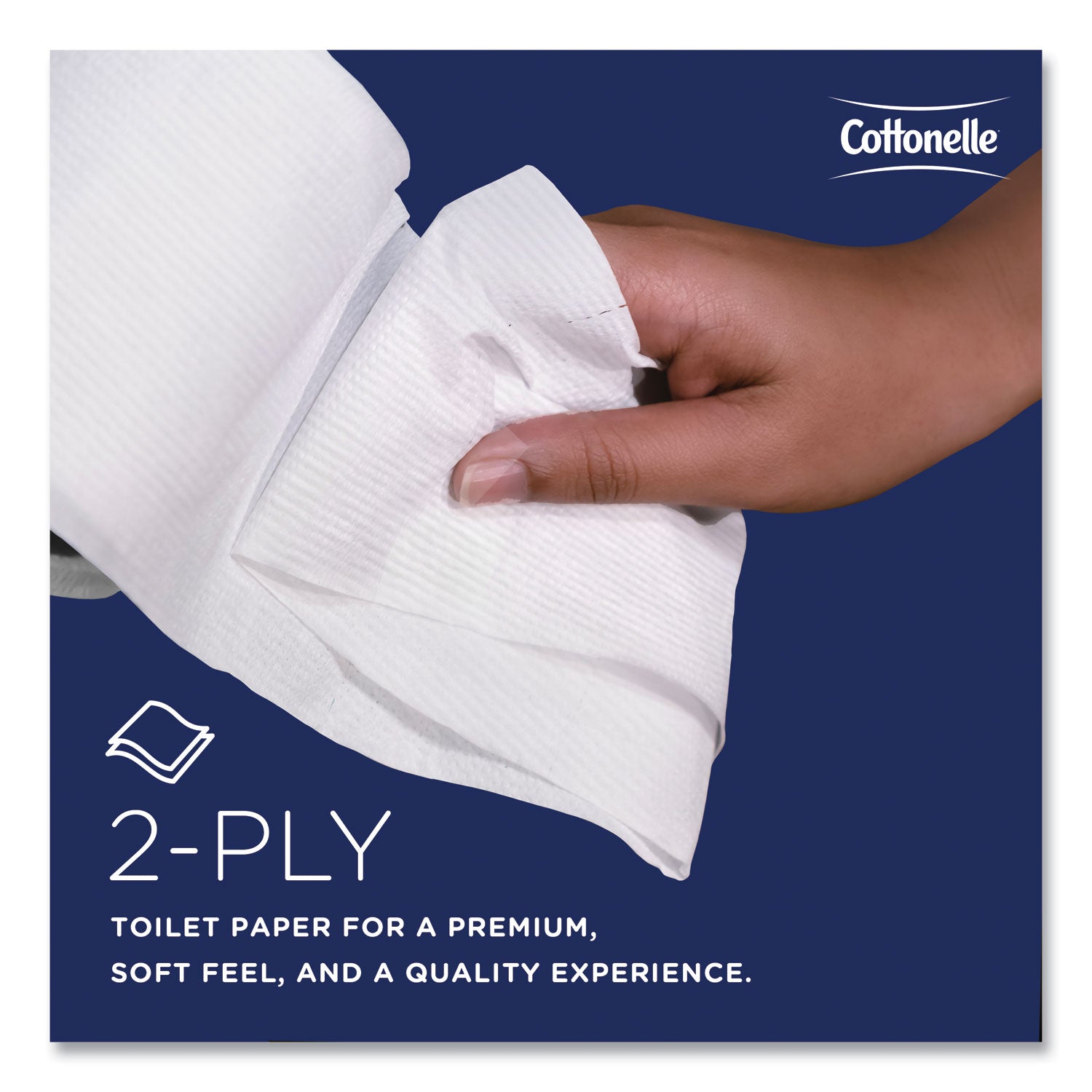 Cottonelle Professional Standard Roll Toilet Paper - 2 Ply - 4" Width x 4" Length - 451 Sheets/Roll - White - 20 / Carton