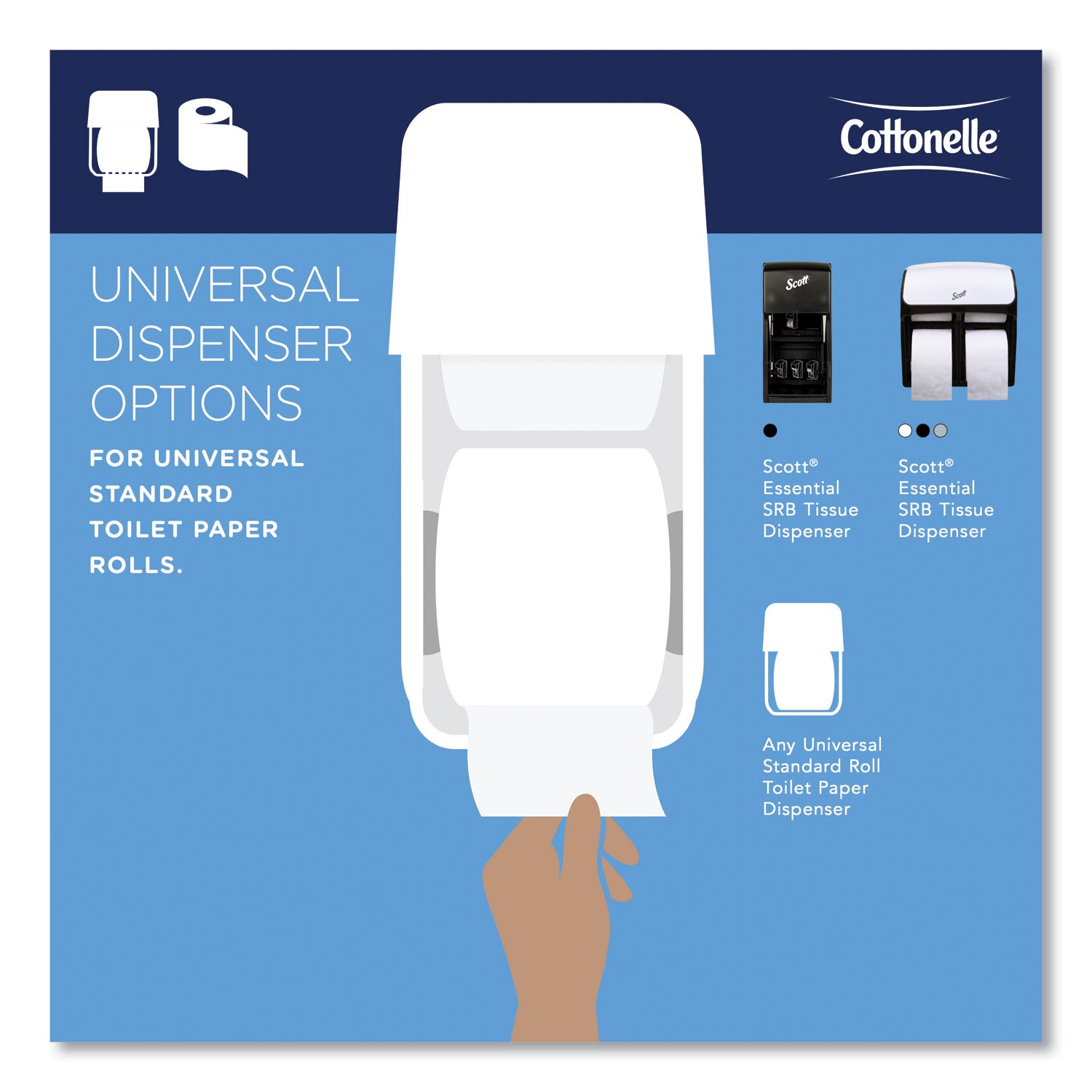 Cottonelle Professional Standard Roll Toilet Paper - 2 Ply - 4" Width x 4" Length - 451 Sheets/Roll - White - 20 / Carton