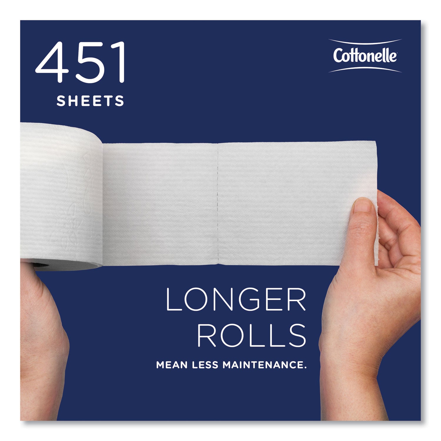 Cottonelle Professional Standard Roll Toilet Paper - 2 Ply - 4" Width x 4" Length - 451 Sheets/Roll - White - 60 / Carton
