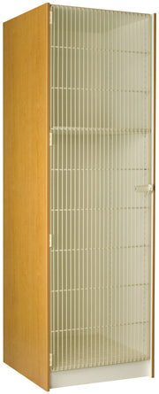 Deep Instrument Storage, Door Style: Acousti-Grille Doors, Battle Creek Oak, 84"H x 27"W x 29"D, 167LB