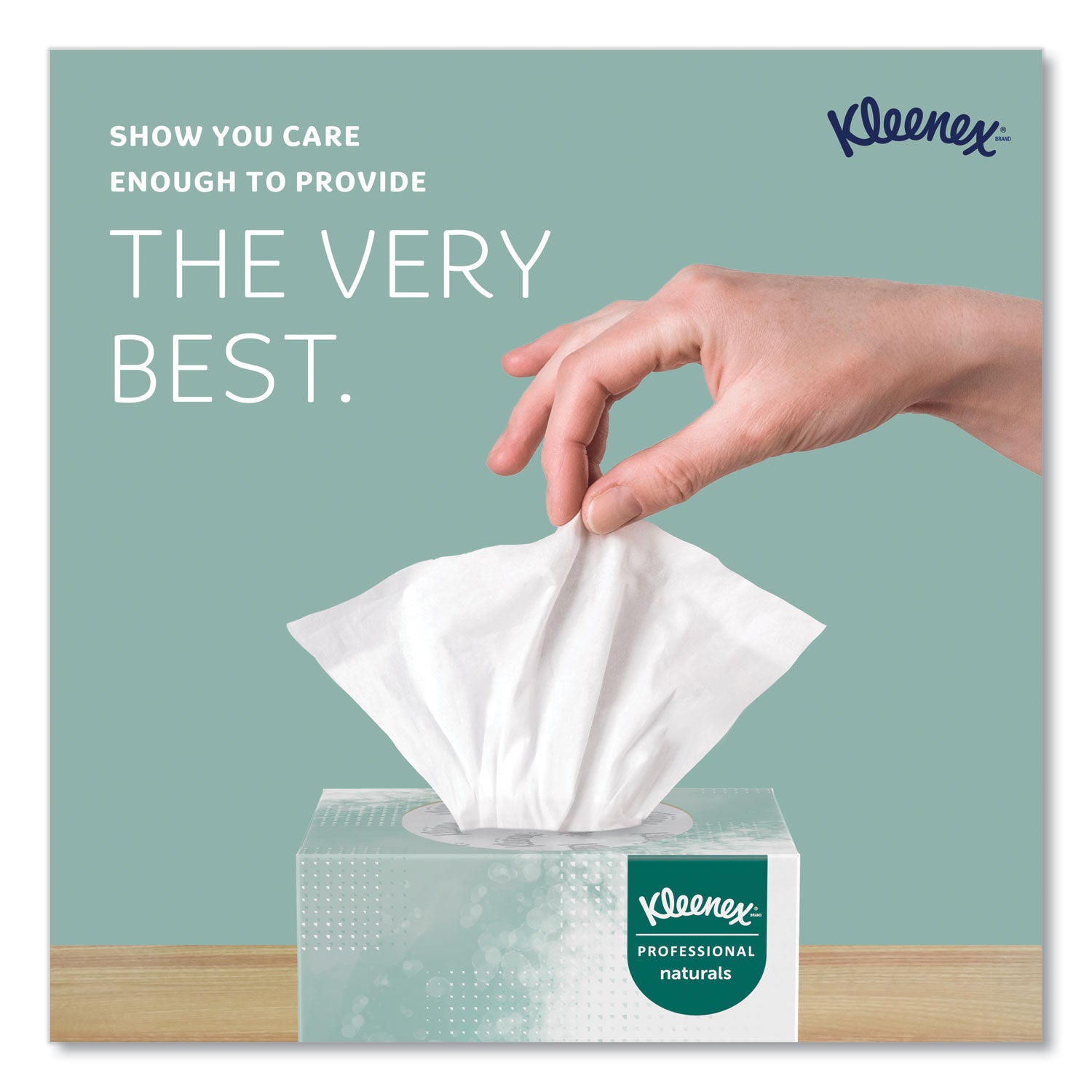 Kleenex Professional Naturals Facial Tissue Cube for Business - 8.30" Width x 7.80" Length - White - Virgin Fiber - 90 / Box
