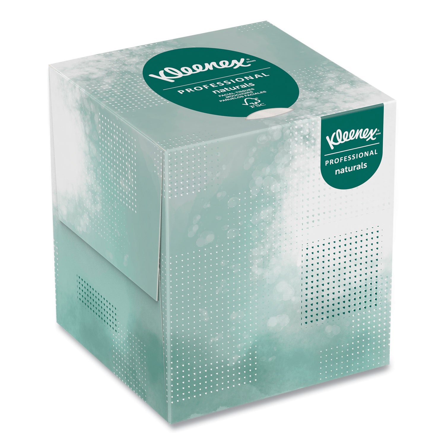 Kleenex Professional Naturals Facial Tissue Cube for Business - 8.30" Width x 7.80" Length - White - Virgin Fiber - 90 / Box