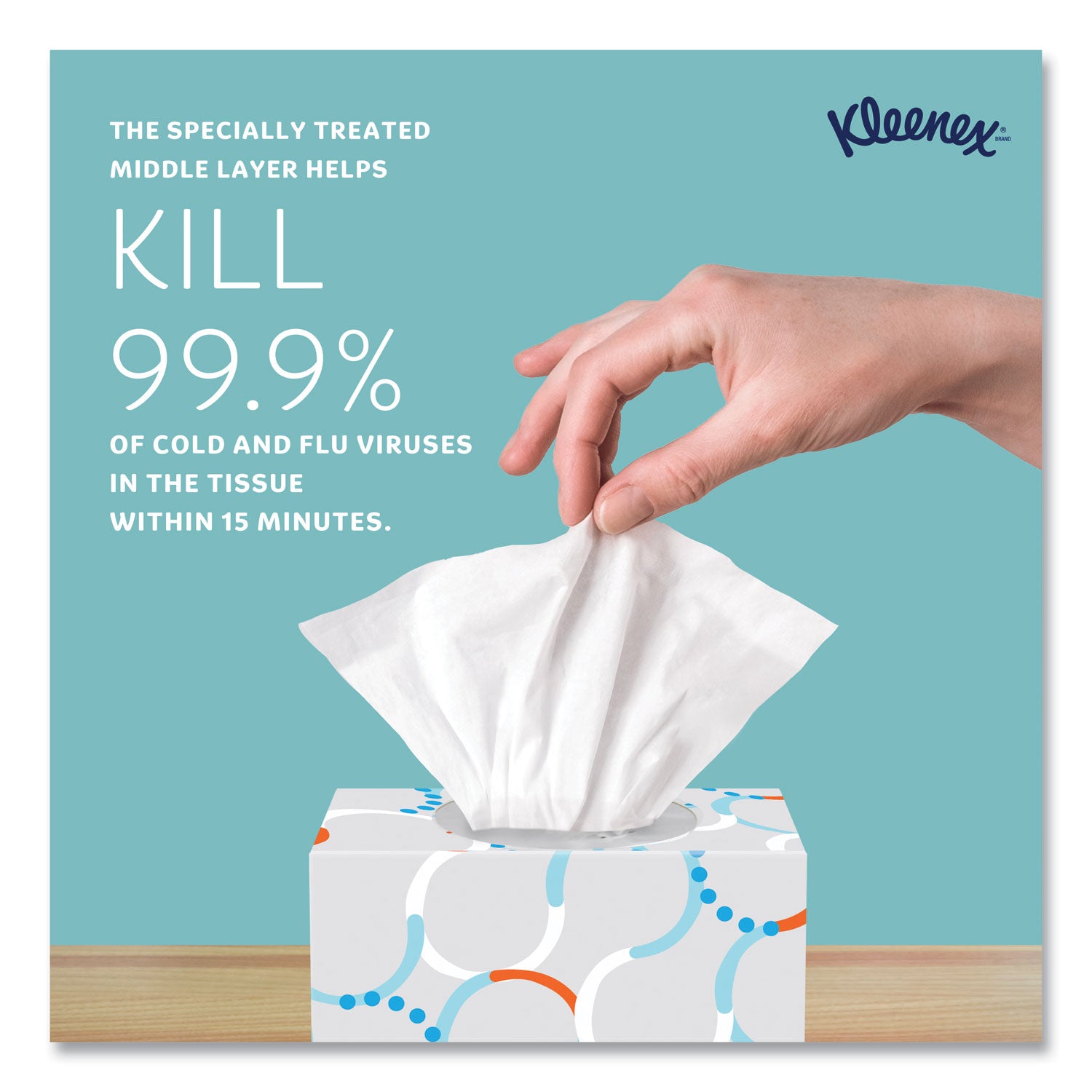 Kleenex Professional Anti-Viral Facial Tissue - 3 Ply - 8.20" Width x 8.20" Length - White - Paper - 55/Box - 3 / Pack
