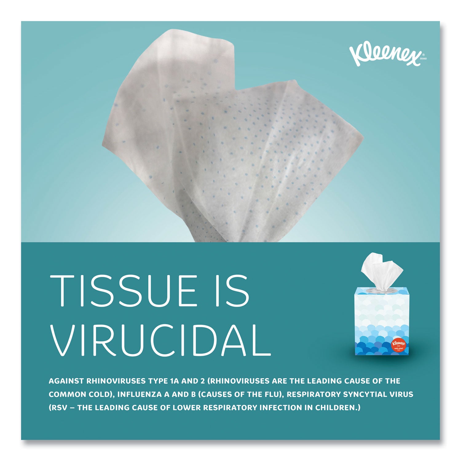 Kleenex Professional Anti-Viral Facial Tissue - 3 Ply - 8.20" Width x 8.20" Length - White - Paper - 55/Box - 3 / Pack