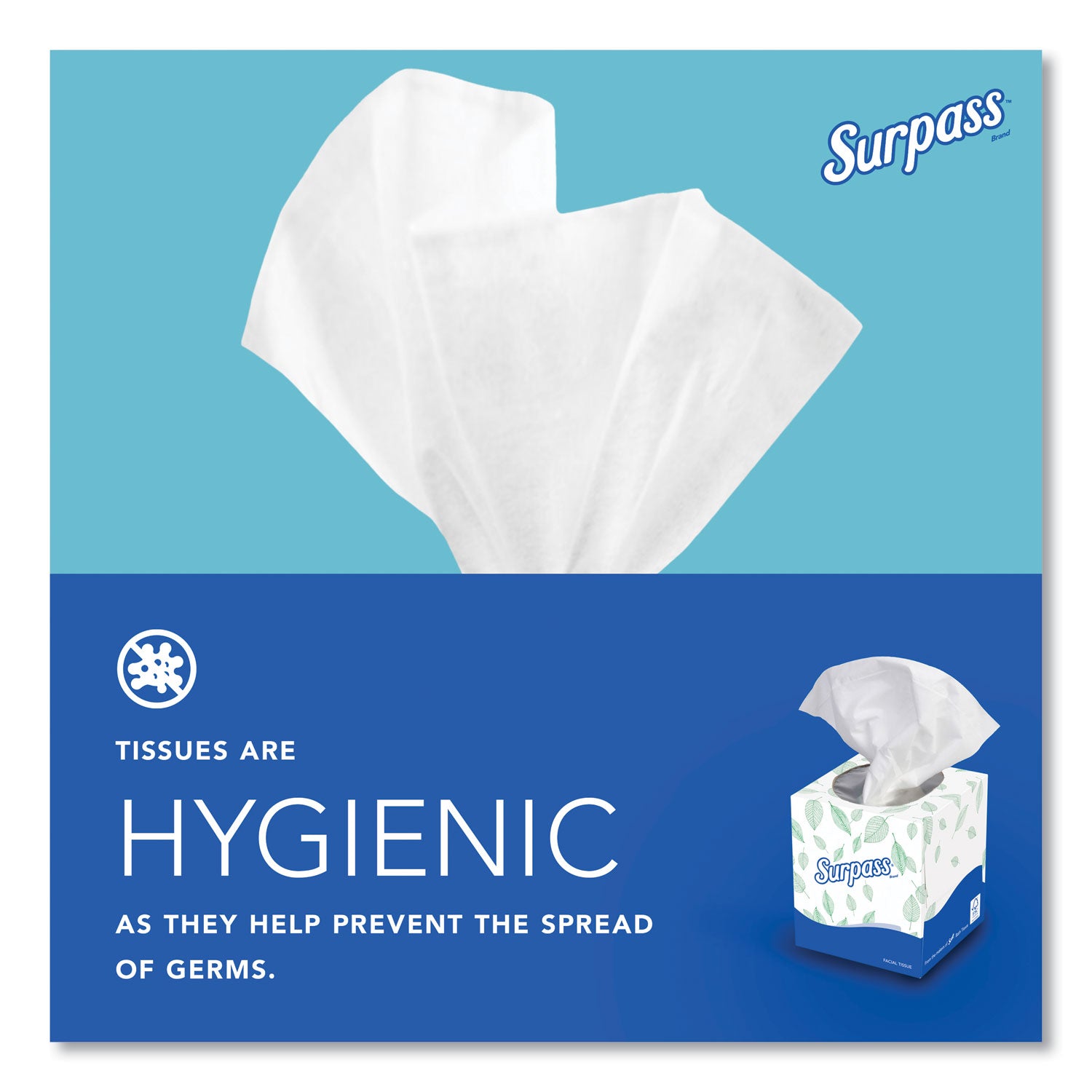 2 Ply - 8.30" Width x 7.80" Length - White - Fiber - 90/Box - 1 Carton