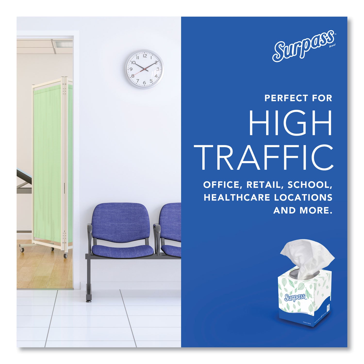 2 Ply - 8.30" Width x 7.80" Length - White - Fiber - 90/Box - 1 Carton