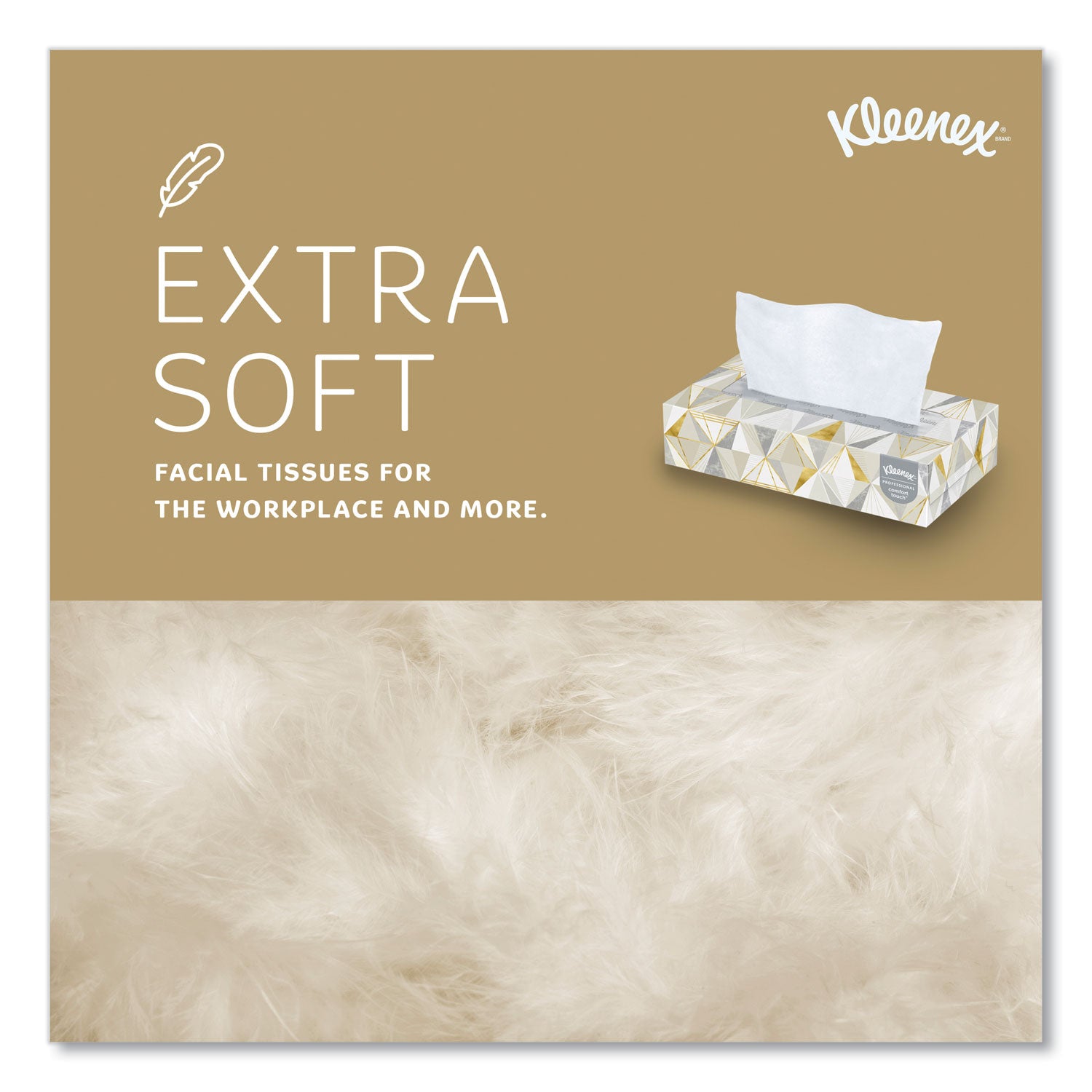 White Facial Tissue, 2-Ply, White, Pop-Up Box, 125 Sheets/box
