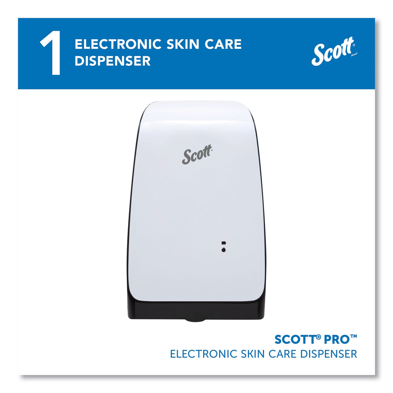 Scott Pro High Capacity Automatic Skin Care Dispenser - Automatic - 1.27 quart Capacity - Support 3 x D Battery - Key Lock, Durable, Touch-free - White - 1 Carton